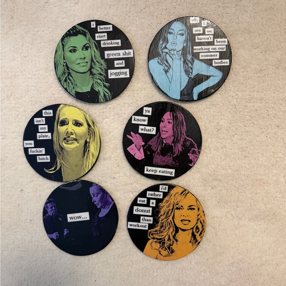 Orange County Housewives Fun magnets-6 in set -silly and funny